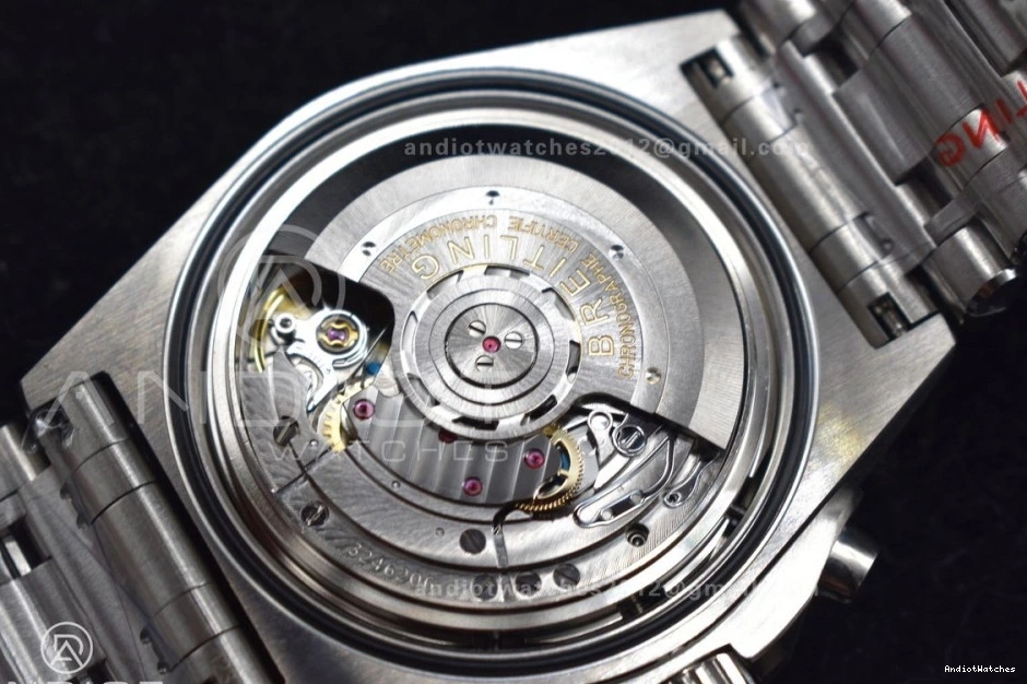 A 42mm Chronomat BLSF Best SS 538 B01 Edition Black Dial on Breathable 1:1 Bracelet SS 0127